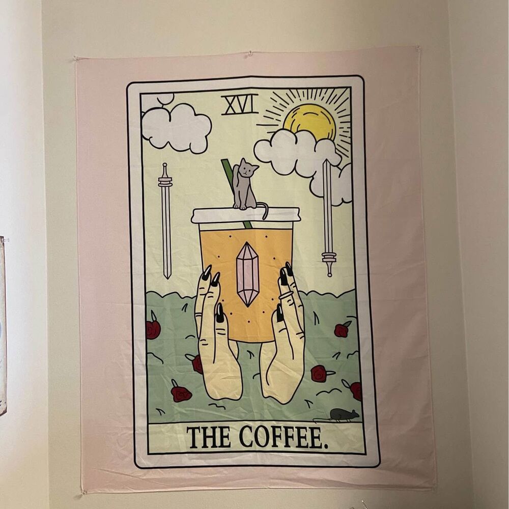 Coffee Tarot Card Tapestry